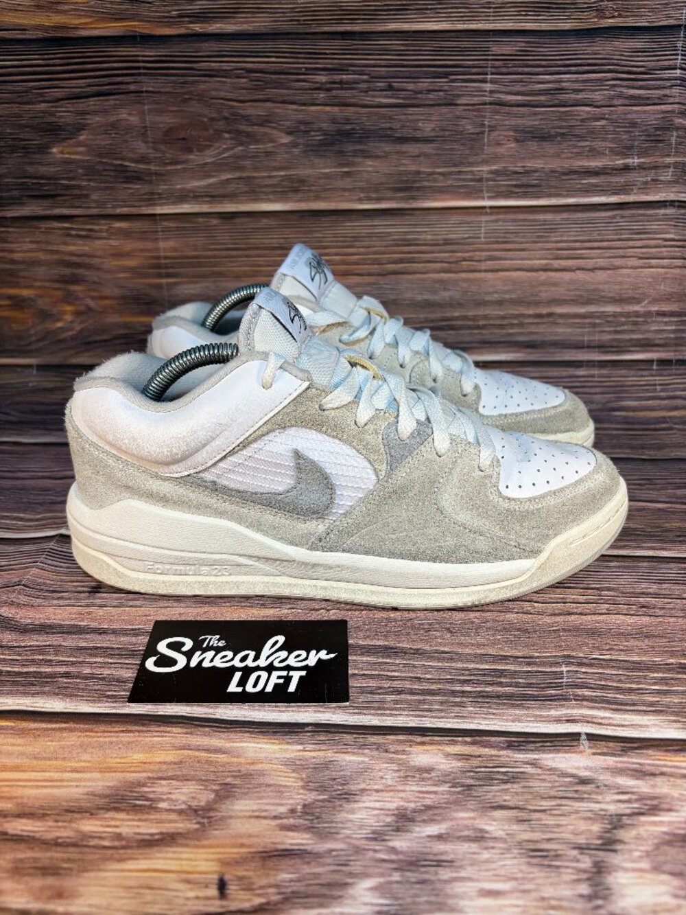 Nike Jordan Stadium 90 White Neutral Gray Men's Athletic Shoes Size 9.5